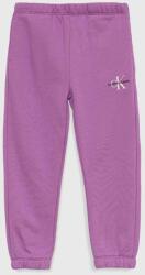 Calvin Klein Jeans pantaloni de trening pentru copii culoarea violet, neted PPYX-SPG007_40X