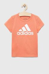 Adidas tricou de bumbac pentru copii G BL culoarea portocaliu PPYX-TSG01E_32X