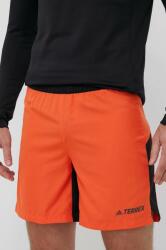 adidas TERREX pantaloni scurti sport barbati, culoarea portocaliu PPYX-SZM0F2_22X
