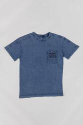 Zippy tricou de bumbac pentru copii culoarea albastru marin, neted PPYX-TSK0AB_59X
