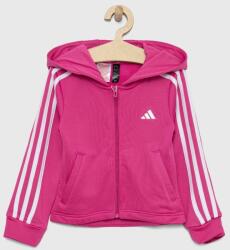 Adidas bluza copii G TR-ES 3S culoarea roz, cu glugă, neted PPYX-BLG00T_42X