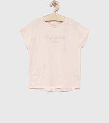 Pepe Jeans tricou de bumbac pentru copii Nuria culoarea roz PPYX-TSG03I_03X