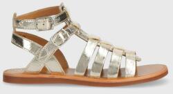Pom D'api sandale din piele pentru copii culoarea argintiu PPYX-OBG194_SLV
