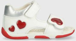 Geox sandale din piele pentru copii culoarea alb PPYX-OBG0L5_00X
