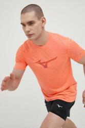 Mizuno tricou de alergare Core RB culoarea portocaliu, cu imprimeu PPYX-TSM0BJ_22X