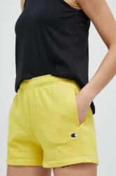 Champion pantaloni scurti femei, culoarea galben, neted, high waist PPYX-SZD0MT_11X (116053)