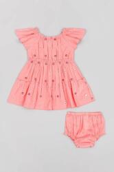 Zippy rochie din bumbac pentru copii culoarea roz, mini, evazati PPYX-SUG0G1_30X