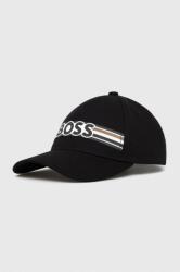 Boss șapcă de baseball din bumbac culoarea negru, cu imprimeu PPYX-CAM07H_99X