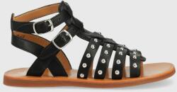 Pom D'api sandale din piele pentru copii culoarea negru PPYX-OBG1B4_99X