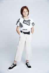 DKNY tricou de bumbac pentru copii culoarea alb PPYX-TSG0IN_00X