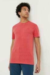 Superdry tricou din bumbac culoarea rosu, neted PPYX-TSM1P7_29X