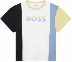HUGO BOSS tricou de bumbac pentru copii culoarea alb, cu imprimeu PPYX-TSB0HF_00X