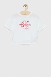 Calvin Klein tricou de bumbac pentru copii culoarea alb PPYX-TSG0CY_00X