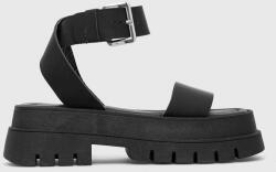 Charles Footwear sandale de piele Jinny femei, culoarea negru, cu platforma, Jinny. Sandal MPYX-OBD01H_99X