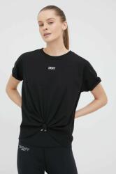 DKNY tricou din bumbac culoarea negru PPYY-TSD00L_99X