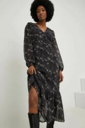 ANSWEAR rochie culoarea negru, midi, drept BBYX-SUD09B_99X