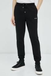 Les Deux pantaloni de trening din bumbac culoarea negru, cu imprimeu 99KK-SPM08C_99X (LDM530015)