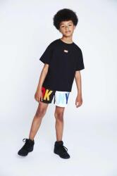 DKNY tricou de bumbac pentru copii culoarea negru, cu imprimeu PPYX-TSB0JY_99X