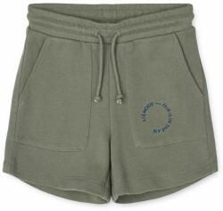 Liewood pantaloni scurți din bumbac pentru copii culoarea verde, neted PPYX-SZG06B_78X