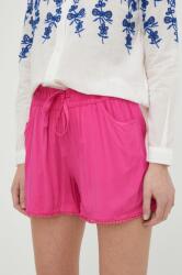 Answear Lab pantaloni scurti femei, culoarea roz, neted, medium waist BBYX-SZD006_43X