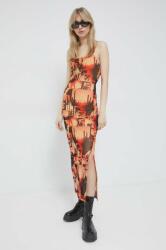 HUGO BOSS rochie culoarea portocaliu, maxi, drept PPYX-SUD1EH_22X