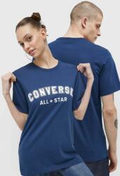 Converse tricou din bumbac culoarea albastru marin, cu imprimeu PPYX-TSU018_59X