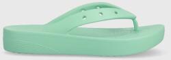 Crocs șlapi Classic Platform Flip femei, culoarea turcoaz, cu platforma, 207714 207714.3UG-3UG PPYX-KLD0OJ_65X