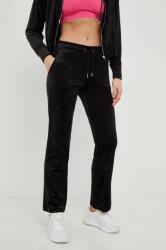 DKNY pantaloni de trening femei, culoarea negru, cu imprimeu PPYX-SPD00L_99X