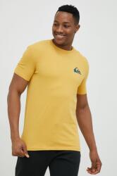 Quiksilver tricou din bumbac culoarea galben, neted PPYX-TSM1L9_11X