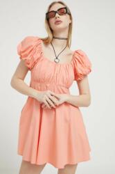 Abercrombie & Fitch rochie culoarea portocaliu, mini, evazati PPYX-SUD2OS_32X