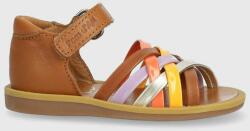 Pom D'api sandale din piele pentru copii culoarea maro PPYX-OBK10I_82X