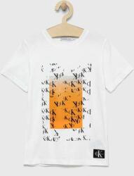 Calvin Klein tricou de bumbac pentru copii culoarea alb PPYX-TSG0D1_00X