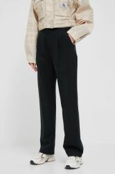 Gap pantaloni femei, culoarea negru, fason chinos, high waist PPYX-SPD0SZ_99X