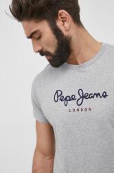 Pepe Jeans Tricou din bumbac Eggo culoarea gri, melanj PPYY-TSM14I_90X