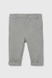 Benetton pantaloni bebe culoarea gri, neted PPYX-SPB03K_09X