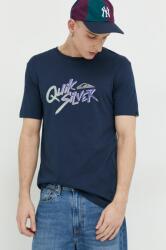 Quiksilver tricou din bumbac culoarea albastru marin, cu imprimeu PPYX-TSM1LG_59X