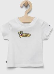Tommy Hilfiger tricou bebe culoarea alb, cu imprimeu PPYX-TSK06M_00X