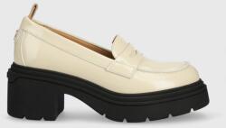Boss pantofi de piele Carol femei, culoarea bej, cu toc drept PPYX-OBD09B_01X