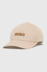 Hugo șapcă de baseball din bumbac culoarea bej, cu imprimeu PPYX-CAM08J_08X