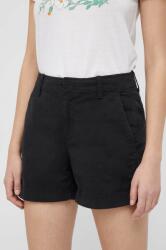 Gap pantaloni scurti femei, culoarea negru, neted, medium waist PPYX-SZD0OE_99X