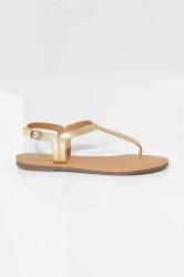 Answear Lab sandale de piele femei, culoarea auriu BPYX-OBD01D_10Y
