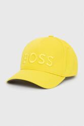Boss șapcă de baseball din bumbac culoarea galben, cu imprimeu PPYX-CAM01K_11X
