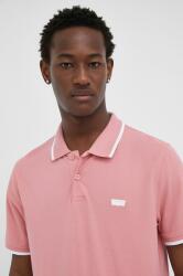 Levi's tricou polo barbati, culoarea roz, cu imprimeu PPYX-KDM0GM_30X