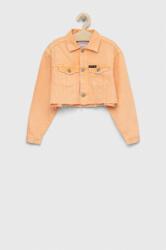 Calvin Klein geaca de blugi pentru copii culoarea portocaliu PPYX-KUG03H_24X