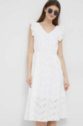 PS Paul Smith rochie din bumbac culoarea alb, mini, evazati PPYX-SUD24A_00X