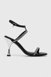 Karl Lagerfeld sandale de piele PANACHE HI culoarea negru, KL30829 PPYX-OBD24H_99X