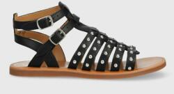 Pom D'api sandale din piele pentru copii culoarea negru PPYX-OBG1B5_99X