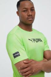 PUMA tricou de antrenament Fit culoarea verde, cu imprimeu PPYX-TSM0AU_77X