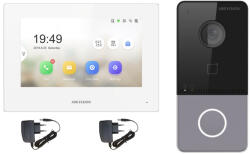 Hikvision DS-KIS603-P Fehér beltéris szett, tápegységekkel, Wifi-s (CSOMAG-DS-KIS603-P-W-C)