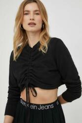 Calvin Klein bluza femei, culoarea negru, neted PPYX-BUD058_99X
